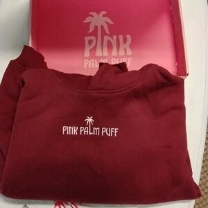 PinkPalmPuff Maroon Sweatshirt